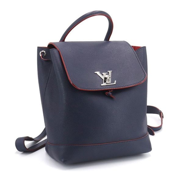 Louis Vuitton Handbags - Louis Vuitton Lock Me Backpack Marine Rouge Navy Leather Rucksack Bag